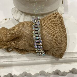 Elegant Silver Crystal Bracelet in gift box NWOT